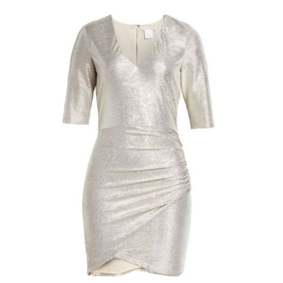 NWT Alice+Olivia Judy Ruched Mini dress - Picture 7 of 8